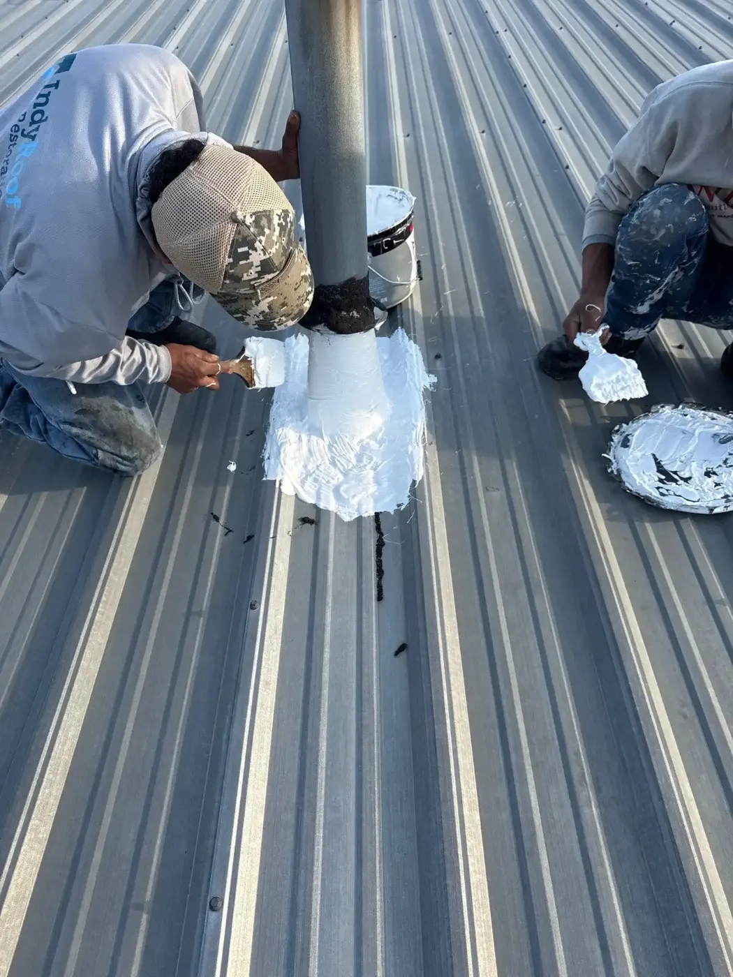 Tarping and dry-in on a Middlebury commercial roof